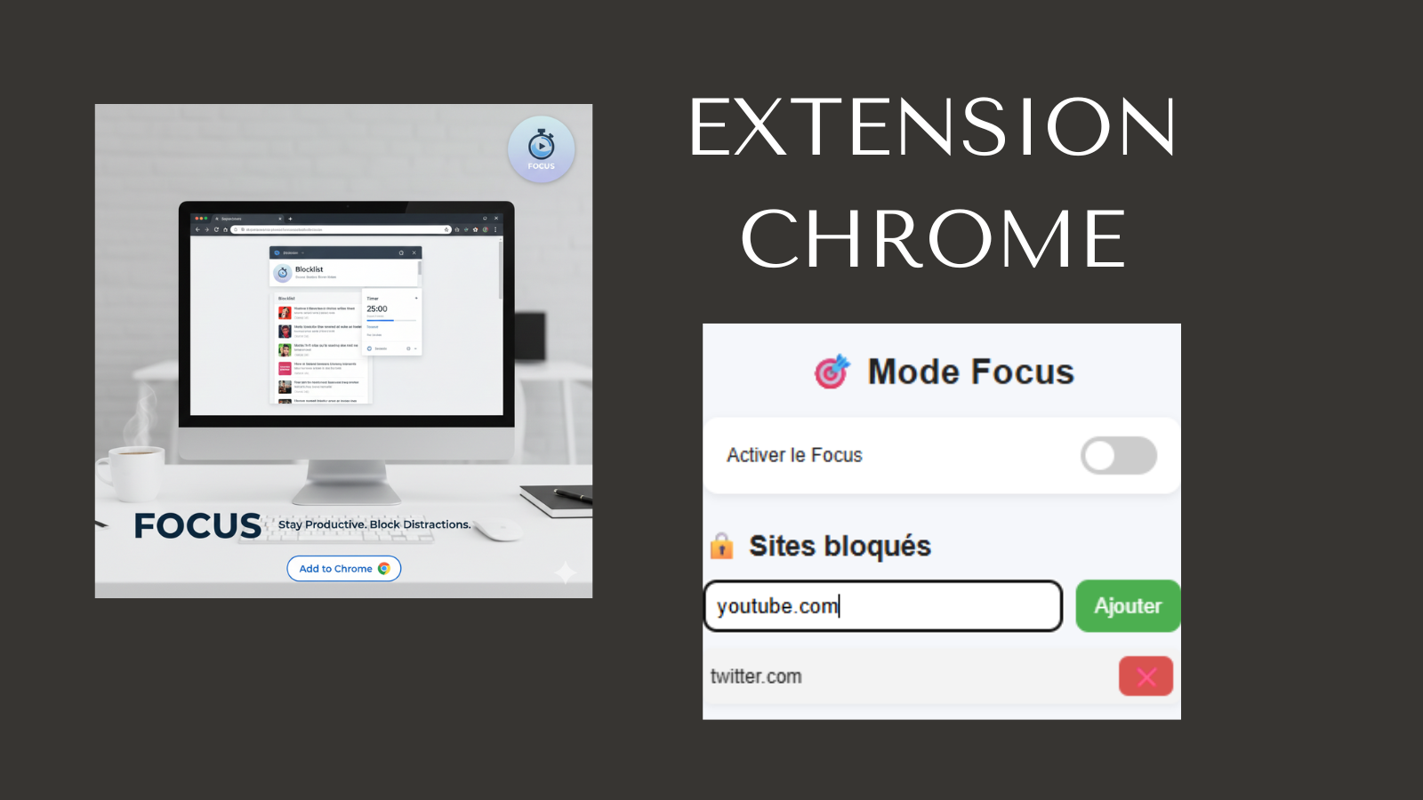 Extension chrome focus mode